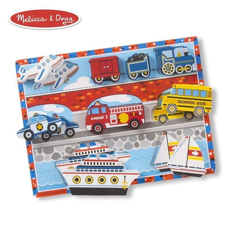 Puzle Transportlīdzekļi Melissa & Doug cena un informācija | Rotaļlietas zīdaiņiem | 220.lv