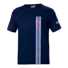 Vīriešu Krekls ar Īsām Piedurknēm Sparco Martini Racing Tumši Zils (M Izmērs) cena un informācija | Vīriešu T-krekli | 220.lv