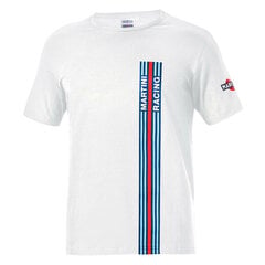 Vīriešu Krekls ar Īsām Piedurknēm Sparco Martini Racing Balts (S Izmērs) cena un informācija | Vīriešu T-krekli | 220.lv