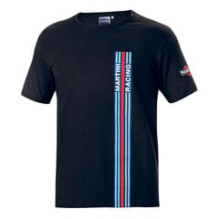 Vīriešu Krekls ar Īsām Piedurknēm Sparco Martini Racing Melns (S Izmērs) cena un informācija | Vīriešu T-krekli | 220.lv