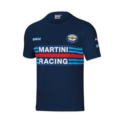 Krekls ar Īsām Piedurknēm Sparco MARTINI RACING Tumši Zils (XL Izmērs) cena un informācija | Vīriešu T-krekli | 220.lv