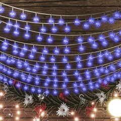 vidaXL LED lampiņu virtene, 20 m, 200 zilas LED, 8 funkcijas cena un informācija | Ziemassvētku lampiņas, LED virtenes | 220.lv