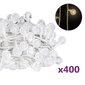 vidaXL LED lampiņu virtene, 40 m, 400 silti baltas LED, 8 funkcijas cena un informācija | Ziemassvētku lampiņas, LED virtenes | 220.lv