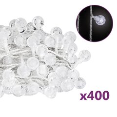 vidaXL LED lampiņu virtene, 40 m, 400 vēsi baltas LED, 8 funkcijas cena un informācija | Ziemassvētku lampiņas, LED virtenes | 220.lv