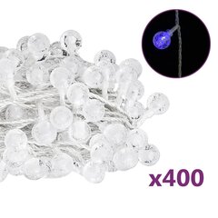 vidaXL LED lampiņu virtene, 40 m, 400 zilas LED, 8 funkcijas cena un informācija | Ziemassvētku lampiņas, LED virtenes | 220.lv