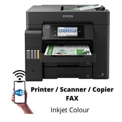 Epson EcoTank L6550 MFP Wi-Fi Printer / Scanner / Copier / Fax inkjet colour cena un informācija | Printeri un daudzfunkcionālās ierīces | 220.lv