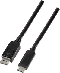 LogiLink UA0336 USB-C - DisplayPort 1.2, 3 m cena un informācija | Savienotājkabeļi | 220.lv