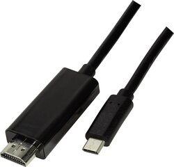 LogiLink UA0329 USB-C - HDMI, 1.8m cena un informācija | Savienotājkabeļi | 220.lv