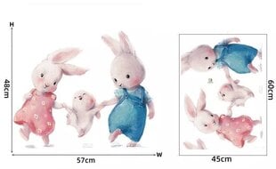Детская наклейка на стену Кроличья семья цена и информация | Декоративные наклейки | 220.lv