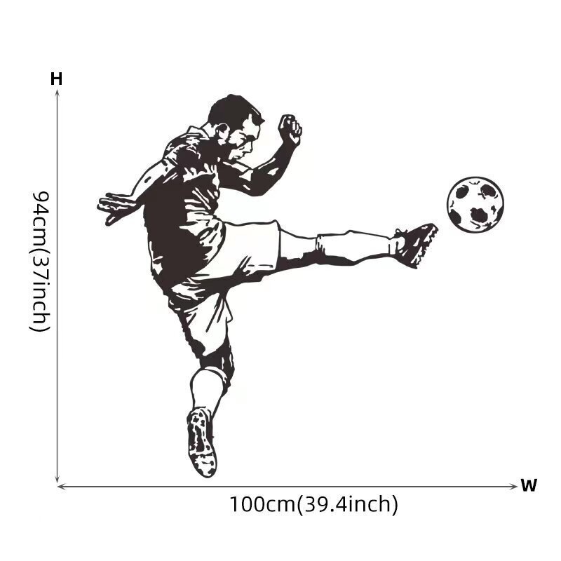 Uzlīme interjeram Futbolists ar bumbu cena un informācija | Dekoratīvās uzlīmes | 220.lv