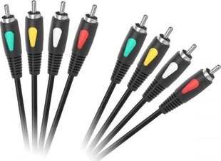 Cabletech KPO4003, RCA, 1 m цена и информация | Кабели и провода | 220.lv