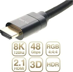 HDMI - HDMI, 3м цена и информация | Кабели и провода | 220.lv
