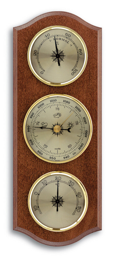 Masīvkoka analogā gaisa stacija TFA 20.1000.03 cena un informācija | Meteostacijas, āra termometri | 220.lv