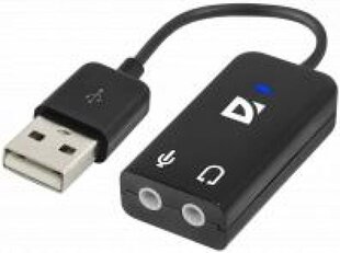 Переходник 2х3.5 мм jack - USB Defender Audio USB цена и информация | Адаптеры и USB разветвители | 220.lv