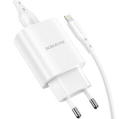Зарядное устройство Borofone BN1 Innovative - USB - 2,1А, белое цена и информация | Зарядные устройства для телефонов | 220.lv