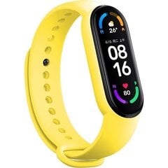 Браслет для Xiaomi Mi Band 5 / 6, желтый цена и информация | Аксессуары для смарт-часов и браслетов | 220.lv