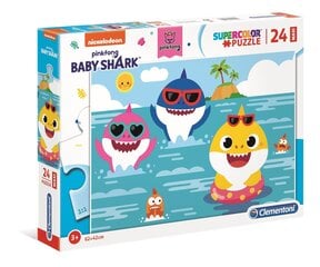 Clementoni puzle Baby Shark Maxi 24 gab. cena un informācija | Puzles, 3D puzles | 220.lv
