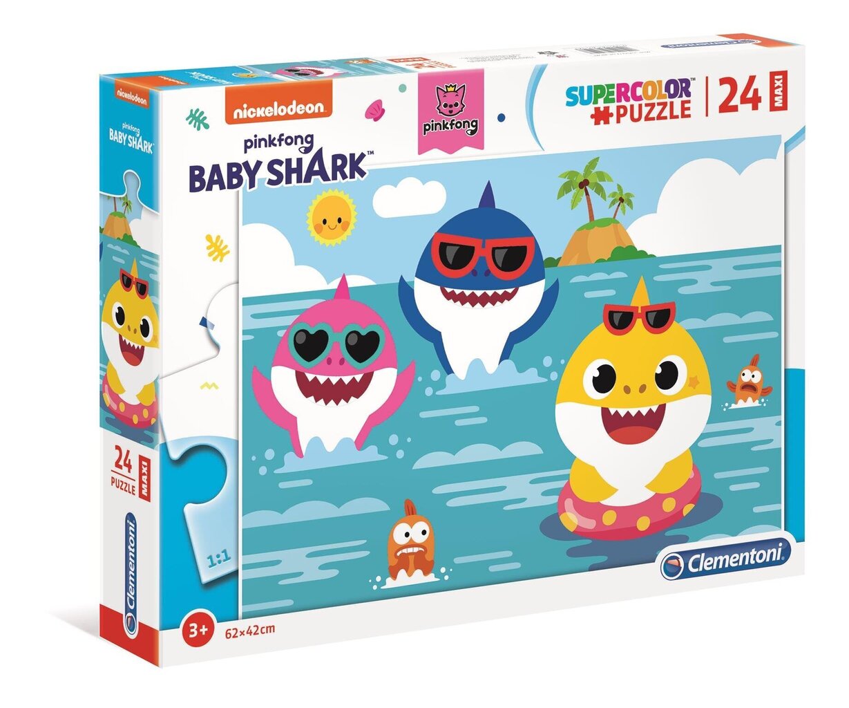 Clementoni puzle Baby Shark Maxi 24 gab. цена и информация | Puzles, 3D puzles | 220.lv