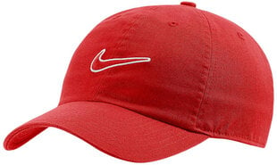 Nike Cepures Ar Nagu U Nsw H86 Swoosh Wash Cap Red 943091 657 943091 657 cena un informācija | Vīriešu cepures, šalles, cimdi | 220.lv