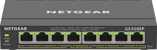 Komutators Netgear GS308EP-100PES cena un informācija | Netgear Datortehnika | 220.lv