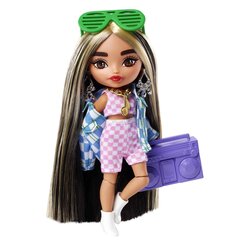 Barbie Extra Minis lelle ar rūtainu jaku cena un informācija | Rotaļlietas meitenēm | 220.lv