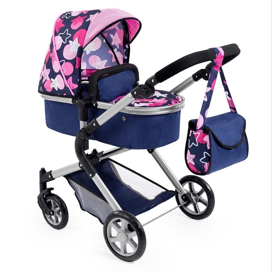 Leļļu rati Dolls pram City Neo blue/pink 18169AA/2 cena un informācija | Rotaļlietas meitenēm | 220.lv