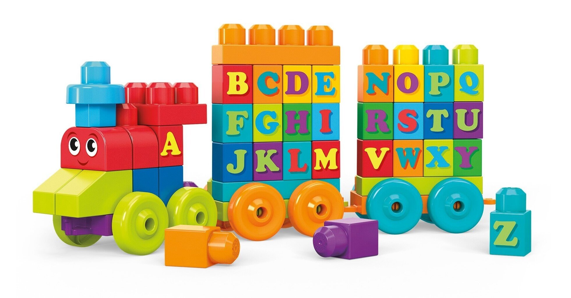 Mega Bloks klucīši ABC alfabēta vilciens цена и информация | Rotaļlietas zīdaiņiem | 220.lv