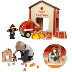 Koka ugunsdzēsēju depo cena un informācija | Rotaļlietas zēniem | 220.lv