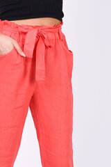 Льняные брюки для женщин Lea. R., розовые цена и информация | Брюки | 220.lv