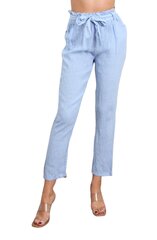 Льняные брюки для женщин Lea. R., синие цена и информация | Женские брюки | 220.lv