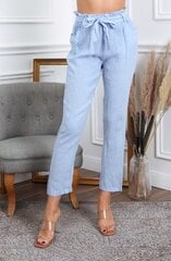 Льняные брюки для женщин Lea. R., синие цена и информация | Женские брюки | 220.lv