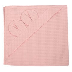 Хлопковое полотенце с капюшоном и ушками, розовый цена и информация | Полотенца | 220.lv