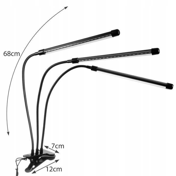 3 x lampa augu augšanai 60 LED 30w taimeris + tālvadības pults cena un informācija | Diedzēšanas trauki, augu lampas | 220.lv