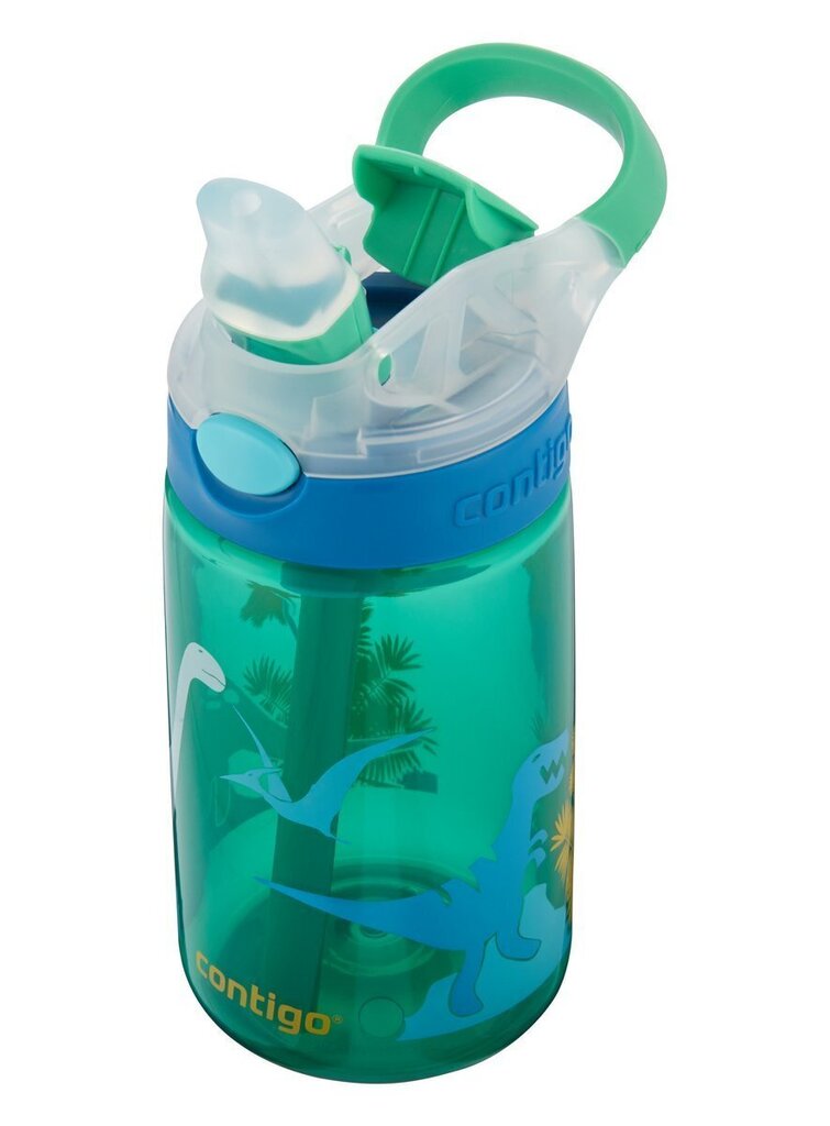 Bērnu pudele, Contigo Gizmo Flip, 414 ml — Jungle Green Dino, 2115035 цена и информация | Ūdens pudeles | 220.lv