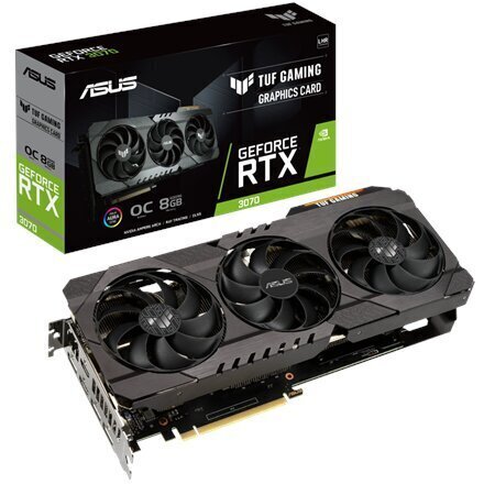 Videokarte Asus, TUF-RTX3070-O8G-V2-GAMING LHR versija NVIDIA cena un informācija | Videokartes (GPU) | 220.lv