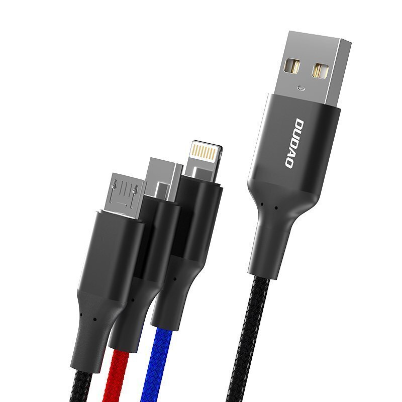 Dudao 3in1, USB - Lightning, 38 cm cena un informācija | Savienotājkabeļi | 220.lv
