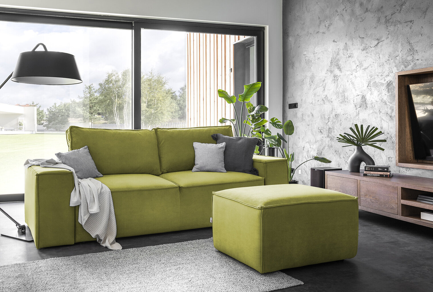 Dīvāns NORE Silla, gaiši zaļš цена и информация | Dīvāni | 220.lv