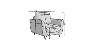 Krēsls NORE Silva, smilškrāsas цена и информация | Кресла в гостиную | 220.lv