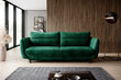 Dīvāns NORE Silva, tumši zaļš cena un informācija | Dīvāni | 220.lv