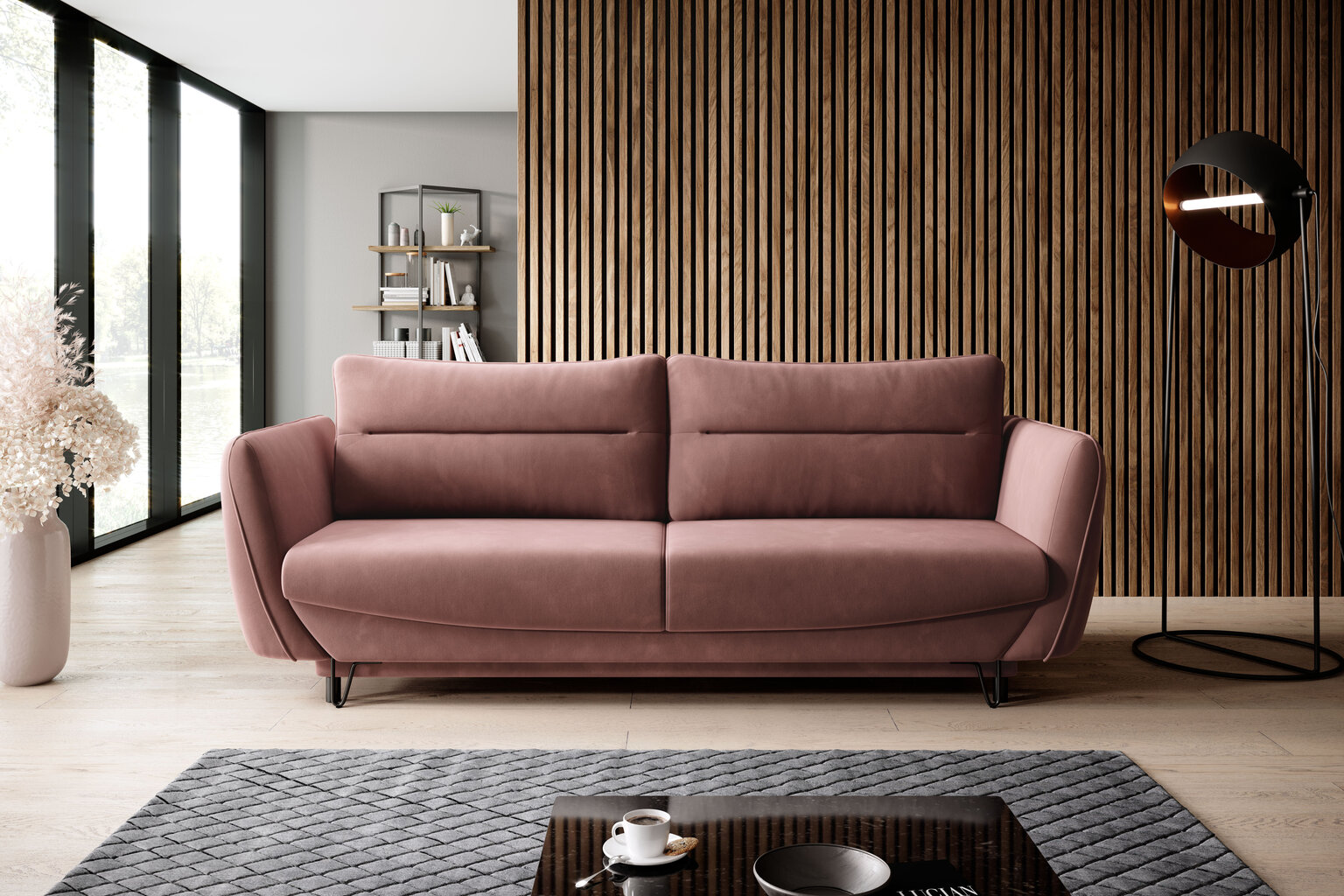 Dīvāns NORE Silva, violets cena un informācija | Dīvāni | 220.lv