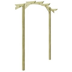 vidaXL dārza pergola, impregnēts priedes koks, 180x210x40 cm цена и информация | Декоры для сада | 220.lv