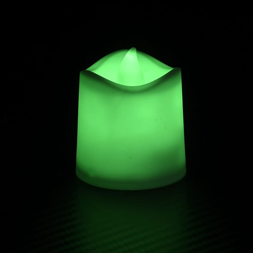 vidaXL elektriskās LED tējas sveces, 12 gab., krāsainas cena un informācija | Sveces un svečturi | 220.lv