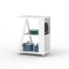 Кухонный шкаф на колесиках SoBuy FKW77-W, белый цена и информация | Кухонные шкафчики | 220.lv