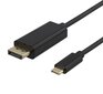 USB-C Deltaco 4K UHD 1m USBC-DP100-K 00140012 cena un informācija | Kabeļi un vadi | 220.lv