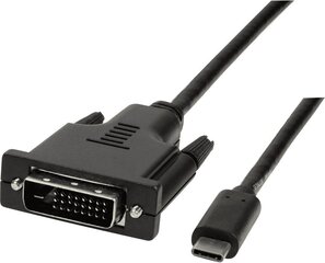 Кабель LogiLink UA0331 USB-C - DVI, 1,8 м цена и информация | Кабели для телефонов | 220.lv