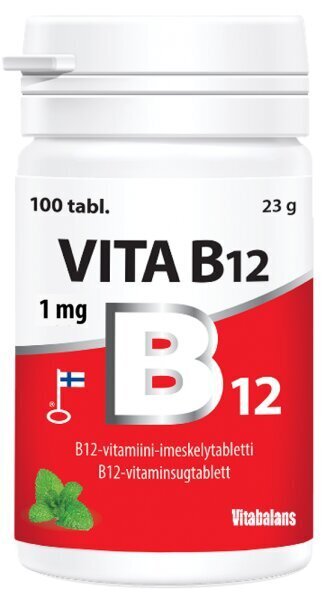 Uztura bagātinātājs, Vita B12 1000mcg tab. N100 цена и информация | Vitamīni, preparāti, uztura bagātinātāji labsajūtai | 220.lv