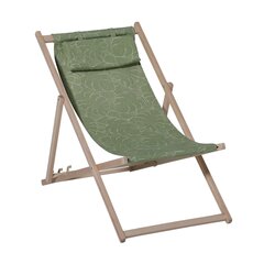 Koka pludmales krēsls CHILO226, zaļš cena un informācija | Dārza krēsli | 220.lv