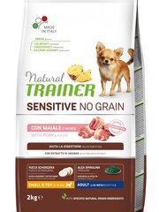 NT DOG SENSITIVE NO GRAIN ADULT MINI PORK 2 KG- pilnvertīga bezgraudu sausā barība ar cūkgaļu pieaugušiem mazo šķirņu suņiem ar jutīgu gremošanas sistēmu cena un informācija | Sausā barība suņiem | 220.lv