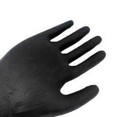Перчатки с ПУ, Черные, Размер 7, Pu1350p-blk цена и информация | Рабочие перчатки | 220.lv
