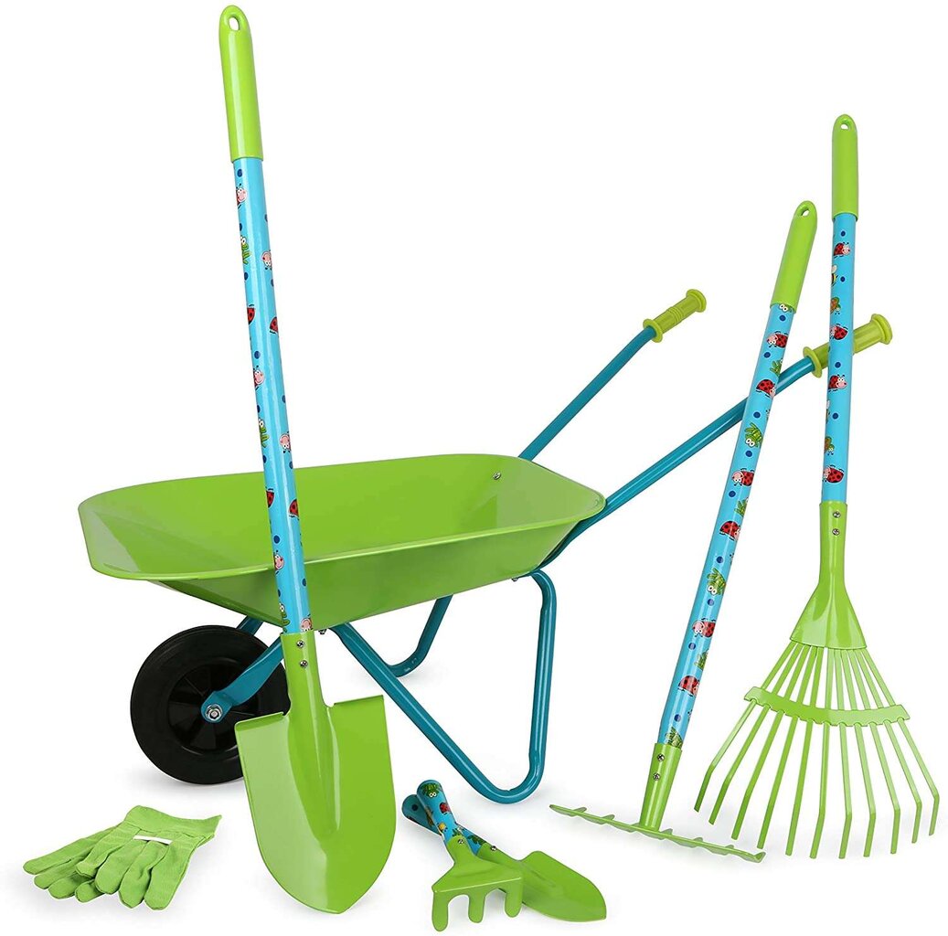 Dārza spēļu komplekts - Large Garden Set with Wheelbarrow - SF cena un informācija | Rotaļlietas zēniem | 220.lv